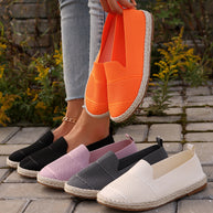 Damen Espadrilles mit atmungsaktiver Obermaterialstruktur und bequemer Sohle WW
