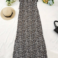 Damen Maxikleid mit modernem Leo-Print und praktischen Taschen WW
