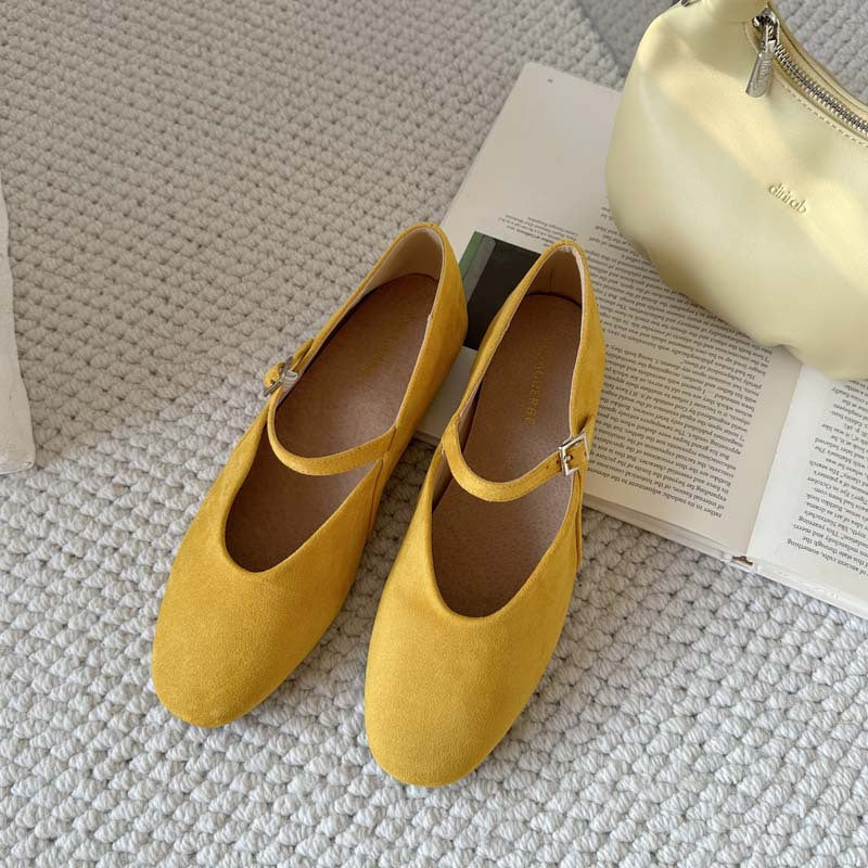 Damen Ballerinas mit verstellbarem Riemen WW
