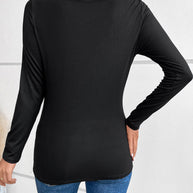 WW | Strassbesetztes Fake-Zweiteiliges Langarmshirt