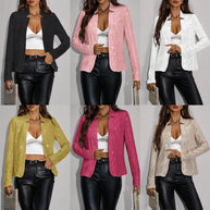 Damen Glitzernde Blazerjacke im eleganten Stil WW