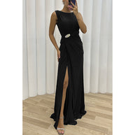 Damen Abendkleid mit eleganter Drapierung und schulterfreier Optik WW