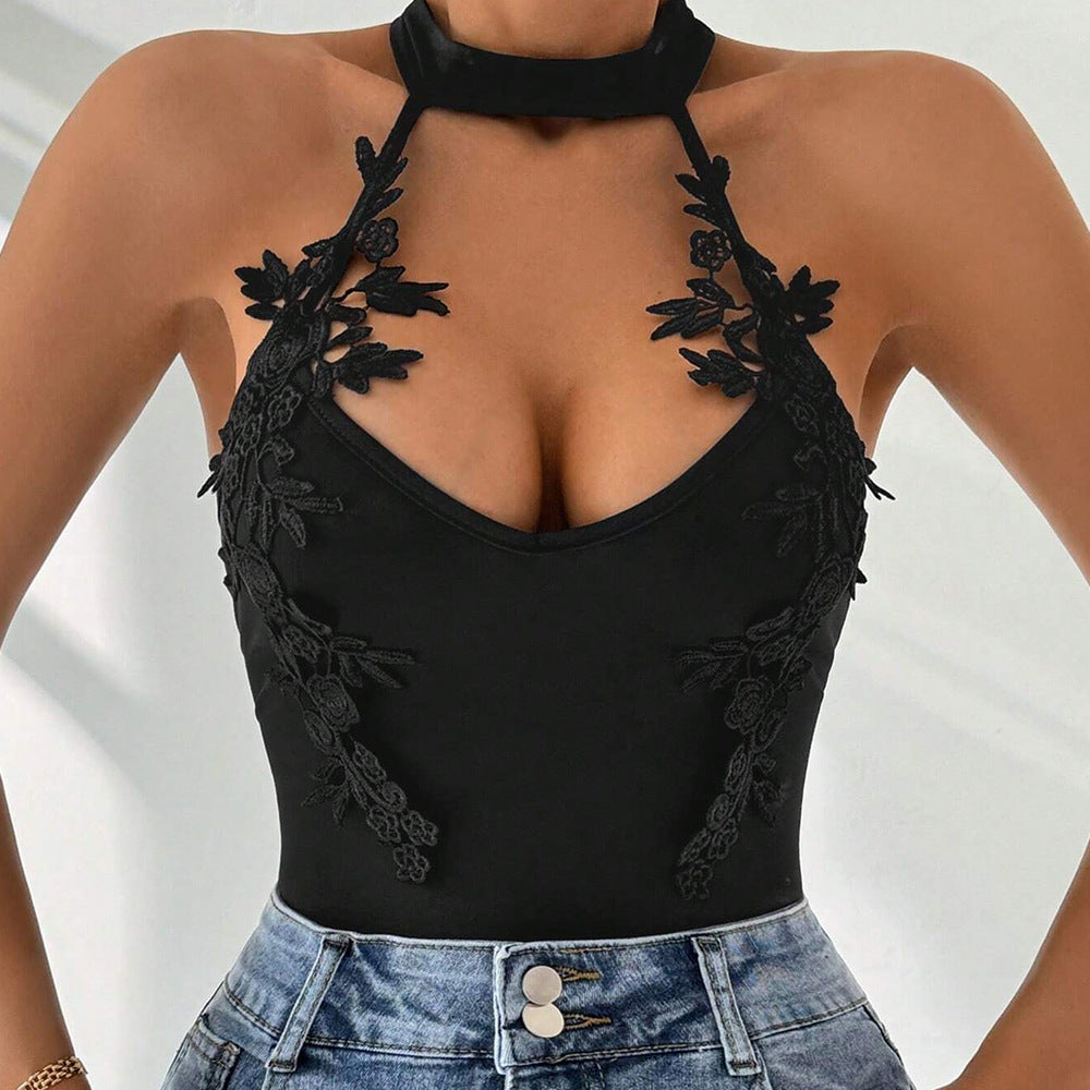 Damen Body mit elegantem Spitzendetail W&W Mode