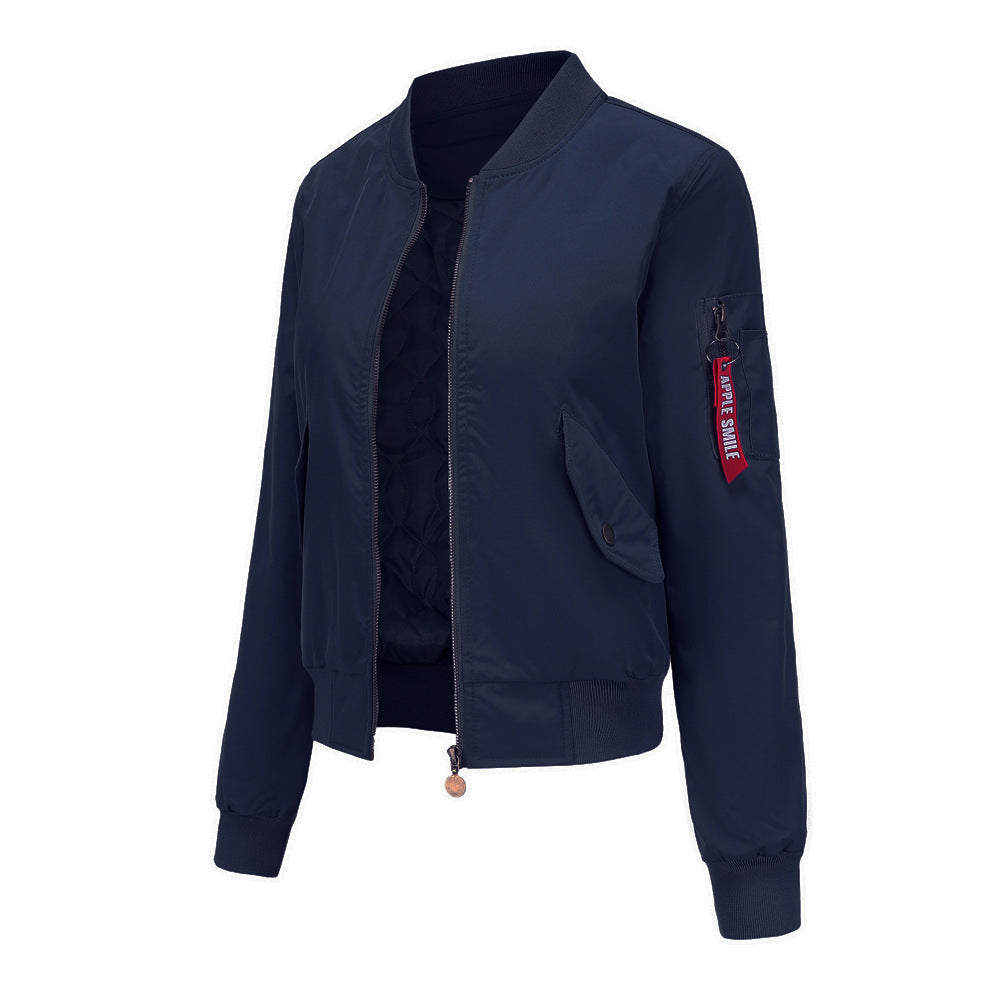Damen sportliche Bomberjacke mit praktischen Taschen WW
