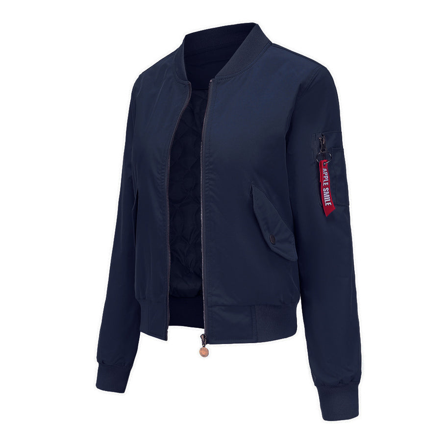 Damen sportliche Bomberjacke mit praktischen Taschen WW