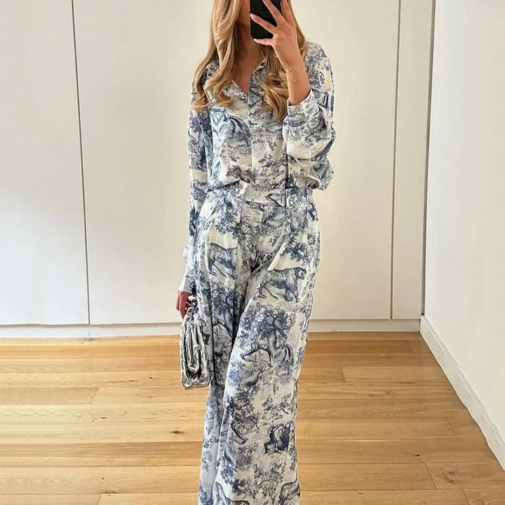 Damen Jumpsuit mit floralen Mustern und eleganter Passform W&W Mode