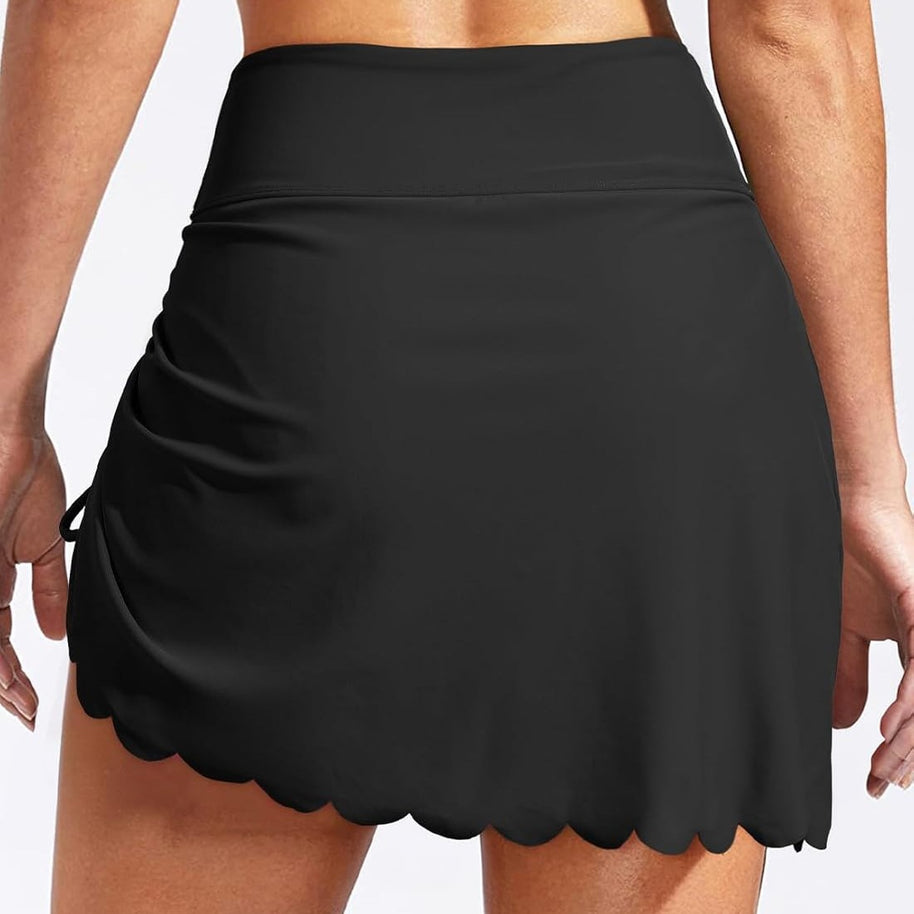 Damen Baderock mit asymmetrischem Schnitt und Schnürung WW