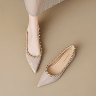 Damen Ballerinas mit Nietenverzierung WW