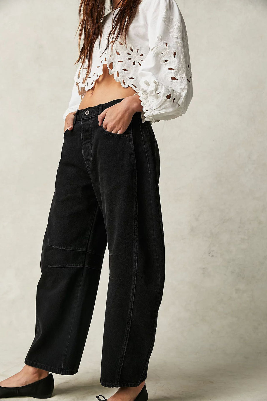 Damen Baggy-Jeans im Modernen Stil WW