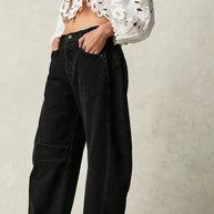 Damen Baggy-Jeans im Modernen Stil WW