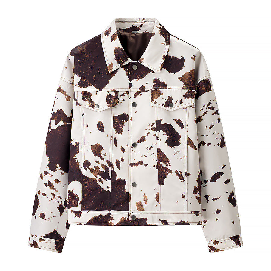 Damen angesagte Kunstlederjacke im angesagten Cow-Print WW