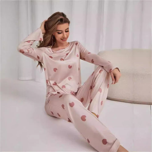Damen Satin Pyjama Set WW
