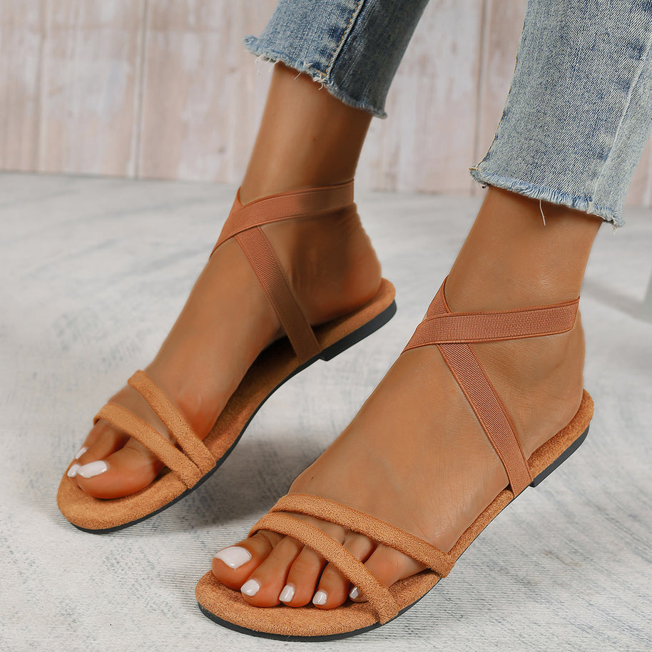 Damen Strandsandalen mit komfortablem Riemendesign und flexiblem Fußbett WW