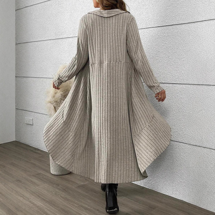 Damen Strickjacke mit asymmetrischem Saum und tailliertem Design WW