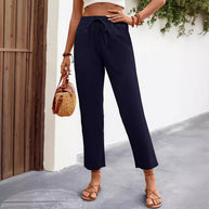 Damen Bequeme Freizeithose mit seitlichen Taschen WW