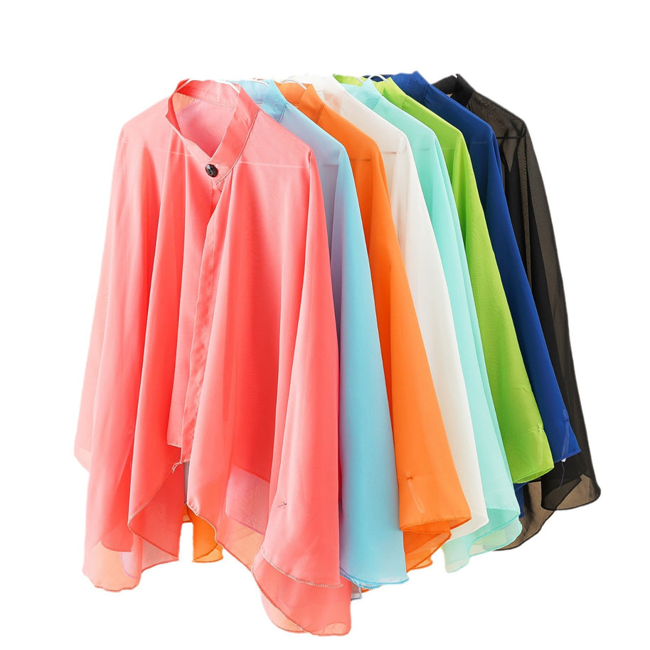Damen Luftiger Chiffon-Kimono mit weit ausgestellten Ärmeln WW