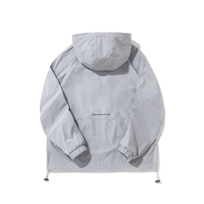 Herren Funktionsjacke mit belüftetem Design und verstellbarem Kragen W&W Mode