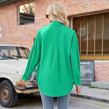 Damen Hemdbluse im lässigen Schnitt mit langen Ärmeln und modernen Details WW