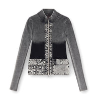 Damen Strickjacke mit denim-inspirierten Taschen und modernem Schnitt WW