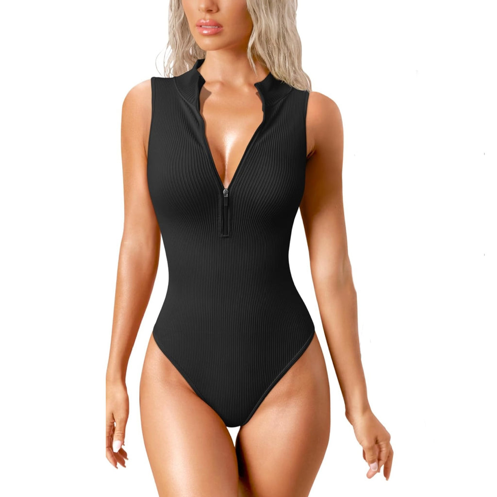Damen Bademoden Body mit Stehkragen und Reißverschluss WW