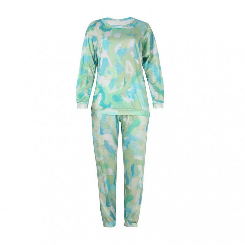 Damen Bequemes Sweat-Outfit mit modernen Batik-Details WW