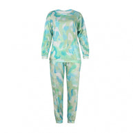 Damen Bequemes Sweat-Outfit mit modernen Batik-Details WW