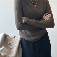 WW Halbturtleneck gebürsteter Soft-Touch-Pullover