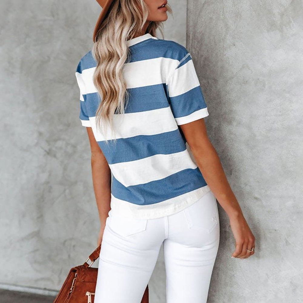 Damen stylisches gestreiftes T-Shirt W&W Mode