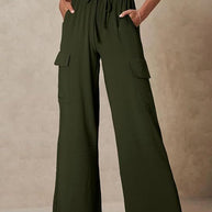 Damen Cargo-Hose aus leichtem Jersey WW