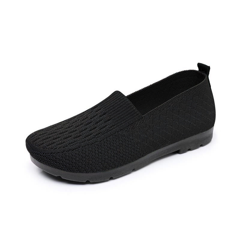 Femme Stylische Slip-On Freizeitsneaker mit atmungsaktivem Strickdesign WW
