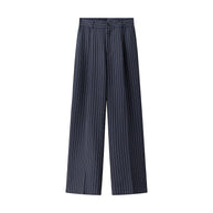 Damen weite Hochbund-Hose mit eleganten Streifen WW