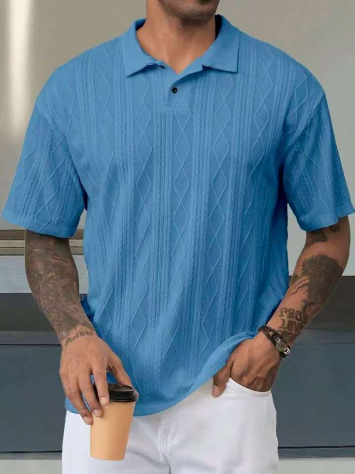 Herren Poloshirt mit strukturiertem Design WW