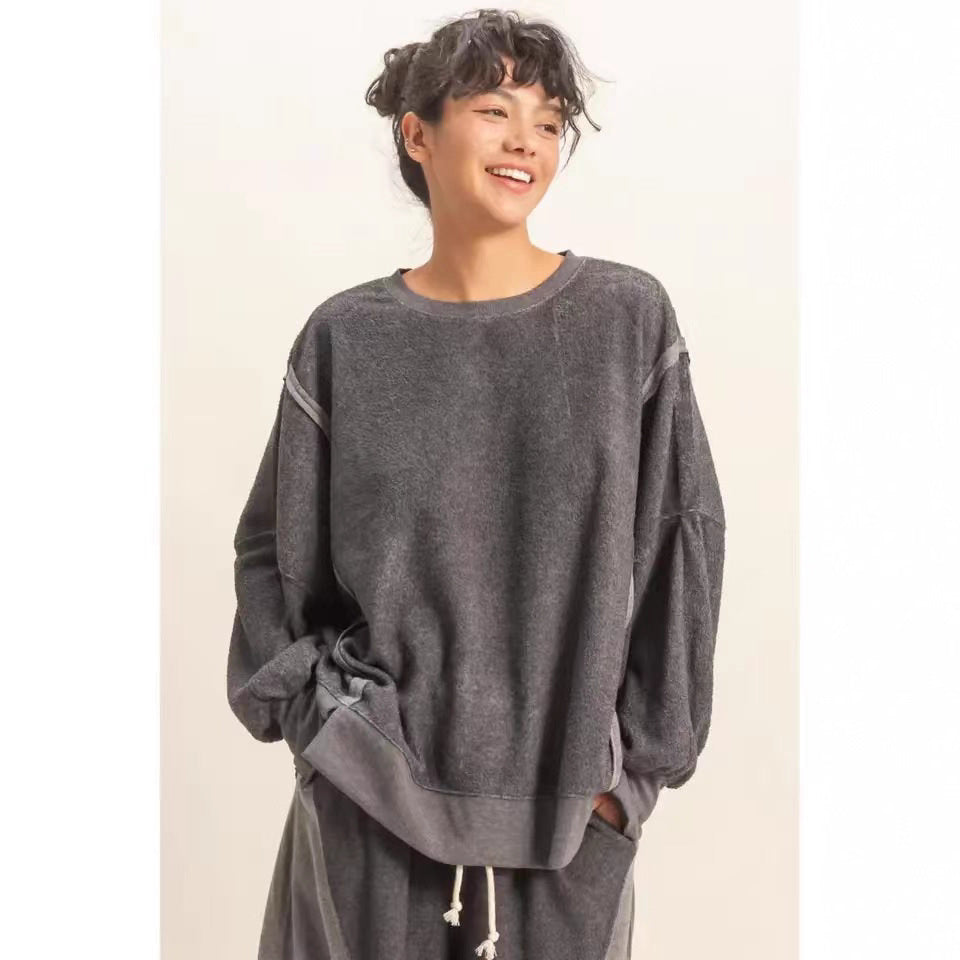 Damen Bequemer und stilvoller Oversized Pullover mit weitem Schnitt WW