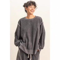 Damen Bequemer und stilvoller Oversized Pullover mit weitem Schnitt WW