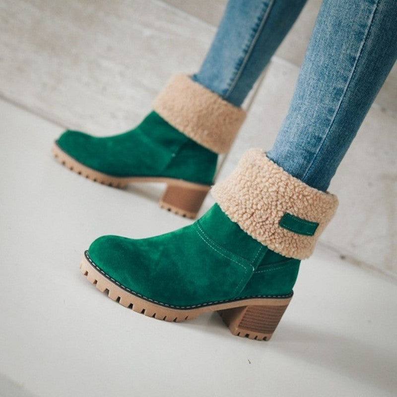 Damen Bequeme Stiefeletten mit wärmendem Futter WW
