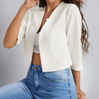 Damen cropped Blazer mit eleganter Silhouette und lockerer Passform WW