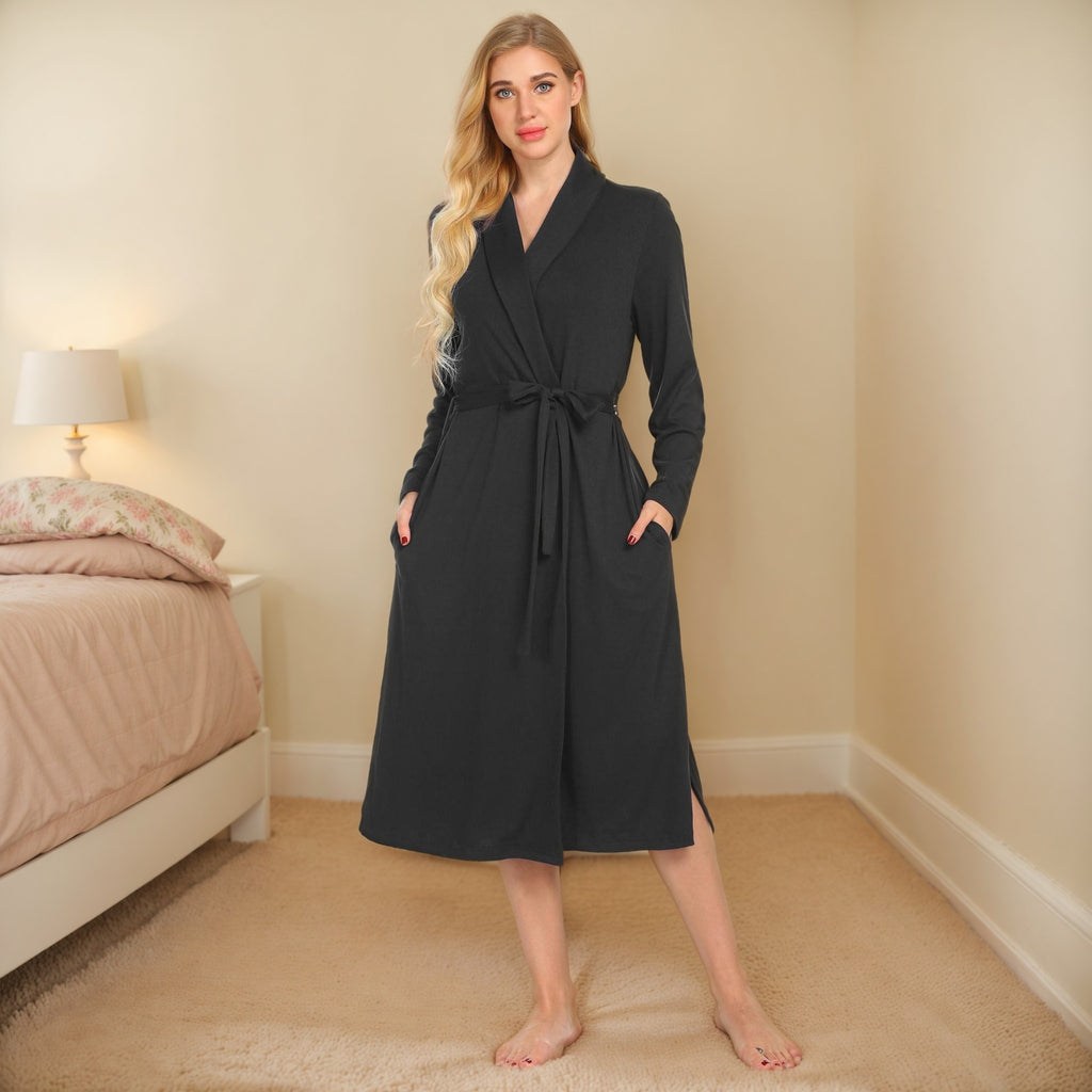 Damen Bademantel aus weichem, atmungsaktivem Material WW