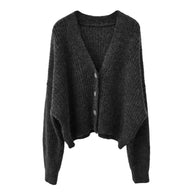 Damen Strickjacke mit V-Ausschnitt und hochwertigen Knopfdetails WW