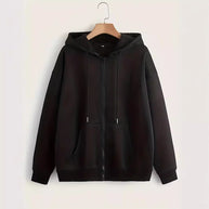 Damen bequeme Kapuzenjacke mit durchgehendem Reißverschluss und geräumigen Taschen WW