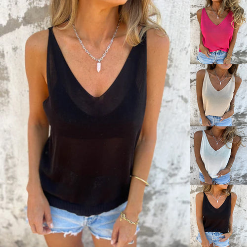 Damen Sleek V-Ausschnitt Stretch Tanktop WW