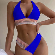 WW | Damen Bikini-Set mit modernem Criss-Cross-Design und hohem Beinausschnitt