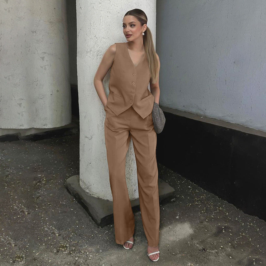 Damen elegante Weste mit passender Hose WW