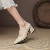Damen elegante Blockabsatz-Pumps W&W