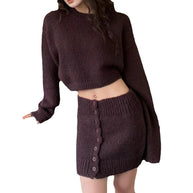 Damen Strickbluse mit Knopfdetails und luxuriösem Komfort WW