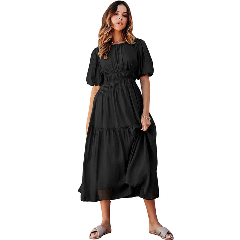 Damen Midikleid mit schickem Volant und Rüschendetails WW
