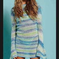 Damen Pulloverkleid mit weitem Schnitt und modernen Rüschendetails WW