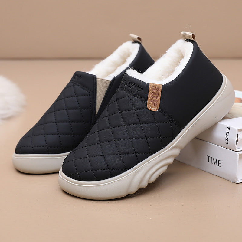 Damen Bequeme und warme Hausschuhe mit kuscheligem Innenfutter WW