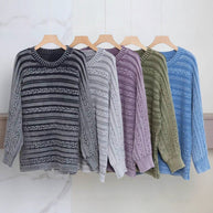 Damen Strickpullover mit strukturiertem Zopfmuster und lässigem Schnitt WW