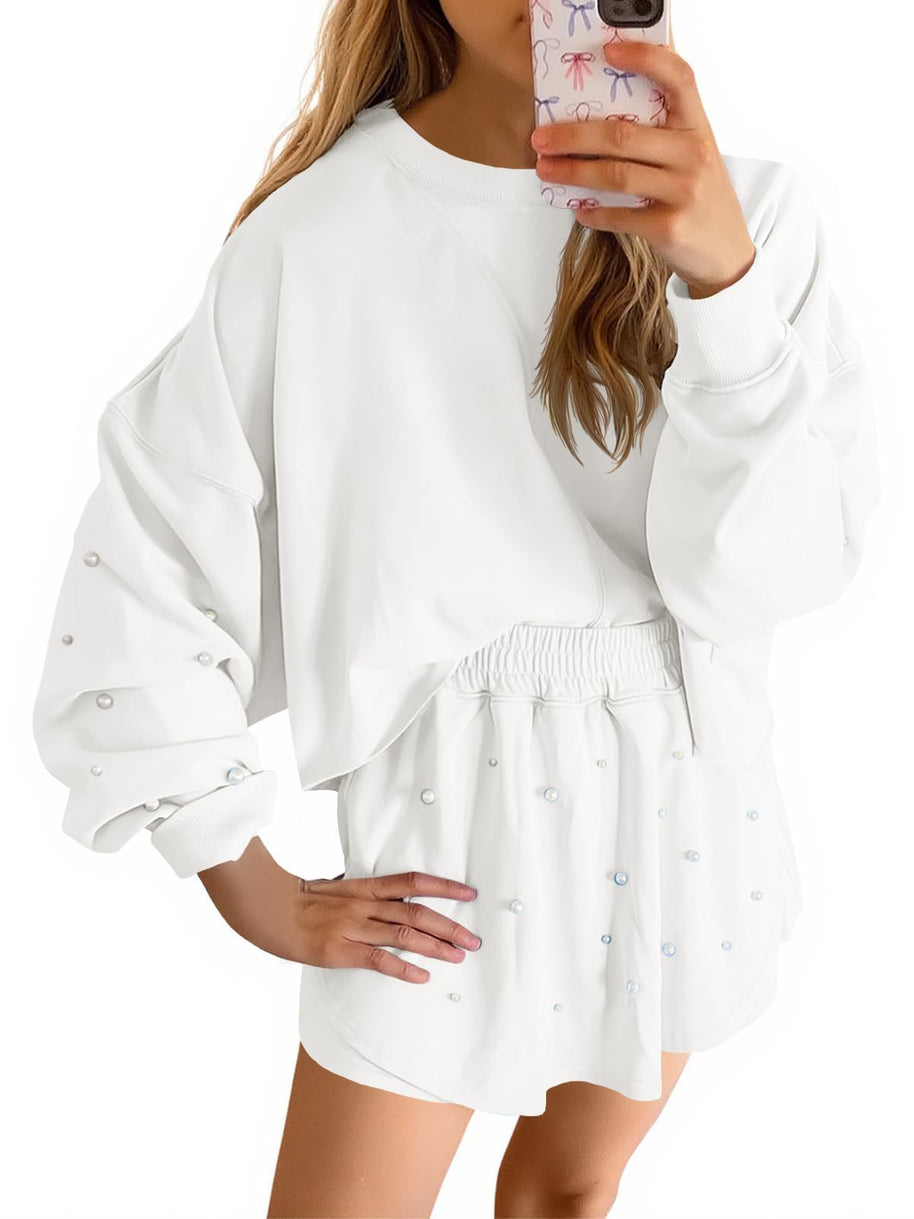 Damen Sportliches Sweatshirt- und Rock-Set WW