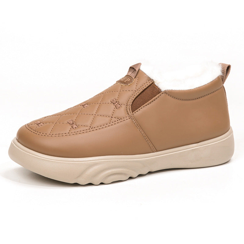 Damen Bequeme und warmgefütterte Slip-On Freizeitschuhe WW